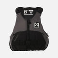 The front of a size Medium gray flotation vest, with a Magic Marine logo on the front left, on a white background